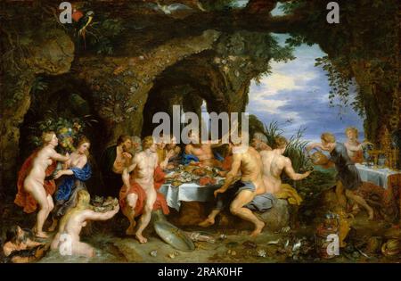 Peter Paul Rubens - la festa di Acheloüs Peter Paul Rubens: Fiammingo, Siegen 1577–1640 Anversa e Jan Brueghel il Vecchio (fiammingo, Bruxelles 1568–1625 Foto Stock