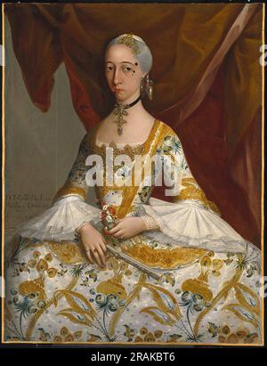 Doña María de la Luz Padilla y (Gómez de) Cervantes 1760 di Miguel Cabrera Foto Stock