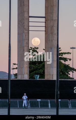 Monumenti a Pracinhas a Rio de Janeiro, Brasile - 3 giugno 2023: Monumento in onore dei soldati uccisi nella seconda guerra mondiale a Rio de Janeiro. Foto Stock