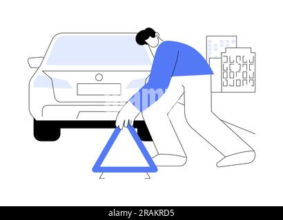 Illustrazione del vettore del concetto astratto del segnale di emergenza. Illustrazione Vettoriale