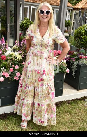 3 luglio 2023. East Molesey, Surrey, Regno Unito. Vanessa Feltz al 2023 RHS Hampton Court Palace Garden Festival. Sue Andrews/Alamy. Foto Stock