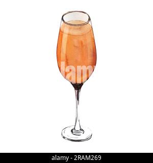 Due bicchieri di aperol spritz cocktail isolati su sfondo bianco Foto stock  - Alamy