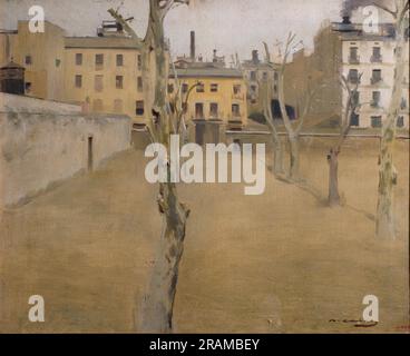 Cortile della vecchia prigione di Barcellona (cortile degli agnelli) di Ramon Casas Foto Stock