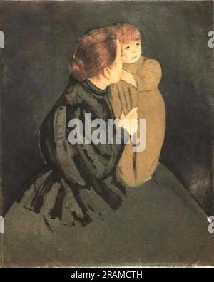 Contadina madre e bambino 1894 di Mary Cassatt Foto Stock