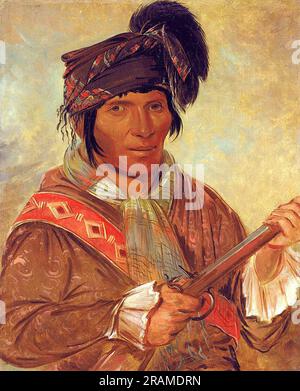 Co-ee-Há-jo, un capo Seminole 1837 di George Catlin Foto Stock