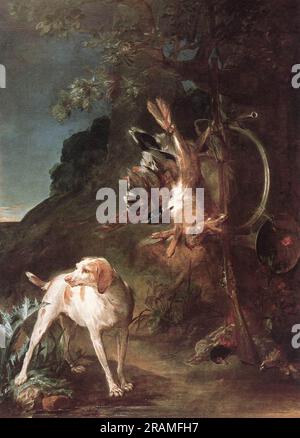 Gioco natura morta con Hunting Dog 1730 di Jean-Baptiste-Simeon Chardin Foto Stock