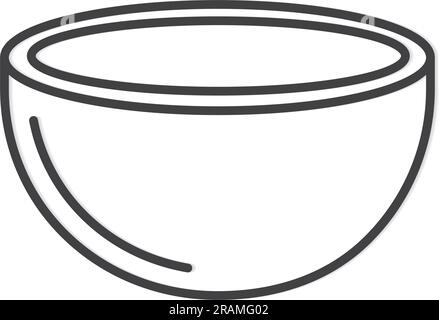 contorno nero del recipiente per zuppa della cucina - illustrazione vettoriale Illustrazione Vettoriale