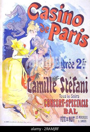 Casino de Paris, Camille Stéfani 1891 di Jules Cheret Foto Stock