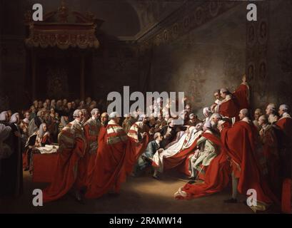 La morte del conte di Chatham nel 1781 ad opera di John Singleton Copley Foto Stock