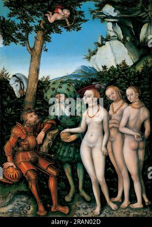 Sentenza di Parigi 1530; Germania di Lucas Cranach il Vecchio Foto Stock