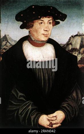 Ritratto di Hans Melber 1526; Germania di Lucas Cranach il Vecchio Foto Stock