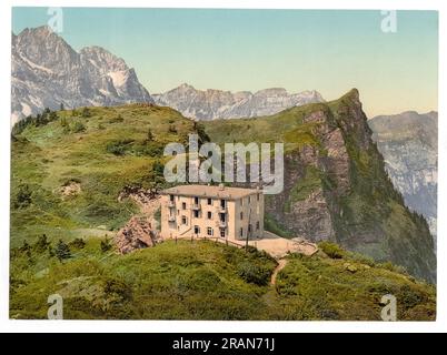 Hotel Trübsee, Engelberg, Obwalden, Svizzera 1890. Foto Stock