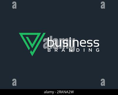 Logo Letter V. Logotipo di vittoria astratto di lusso. Simbolo di monogramma vettoriale creativo ed elegante Illustrazione Vettoriale