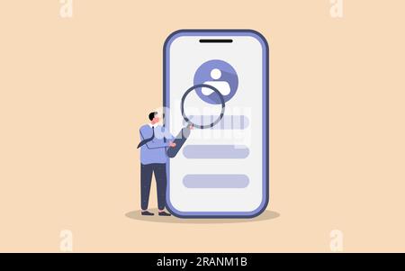 Illustrazione vettoriale che mostra i responsabili delle risorse umane alla ricerca di candidati con feedback positivo, mentre i caratteri si applicano alle posizioni lavorative. Illustrazione Vettoriale