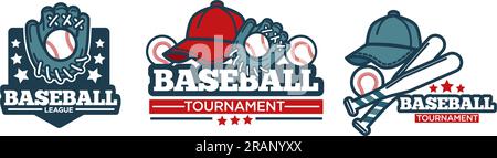 Torneo di squadre di baseball, vettore icona della lega Illustrazione Vettoriale