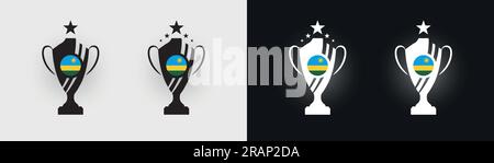 Illustrazione vettoriale del campione di calcio della Coppa pokal del trofeo Ruanda Illustrazione Vettoriale