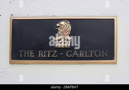 L'hotel di lusso Ritz-Carlton 600 Stockton Street Nob Hill San Francisco California USA Foto Stock