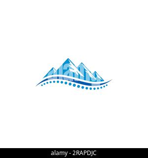 Logo o icona Mountain and spine Illustrazione Vettoriale
