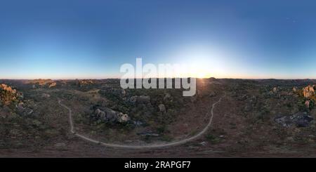 Splendida vista panoramica a 360° nel Parco Nazionale di Matopos Foto Stock