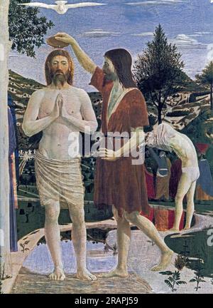 Battesimo di Cristo (particolare) 1450 di Piero della Francesca Foto Stock