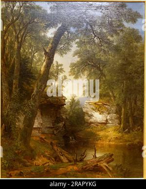 A Reminiscence of the Catskill Clove 1858 di Asher Brown Durand Foto Stock