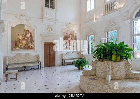 villa zileri motterle: affreschi di giambattista tiepolo, monteviale, italia Foto Stock