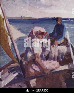 Auf DEM Meer di Albert Edelfelt Foto Stock