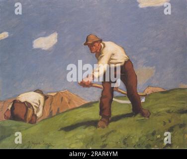 Zwei Bergmäher (zweite Fassung) 1913 di Albin Egger-Lienz Foto Stock