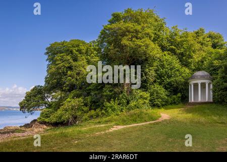 Milton's Temple a Mount Edgcumbe Country Park, Cremyll, Cornovaglia Foto Stock