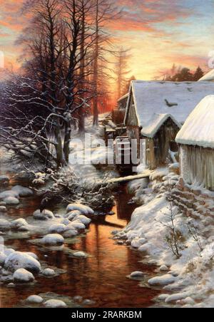 Silence of the Snow, Bucket Mill on the Feugh, Finzean di Joseph Farquharson Foto Stock