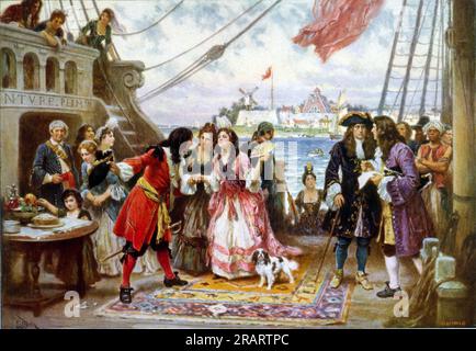 Capitano Kidd nel porto di New York di Jean Leon Gerome Ferris Foto Stock