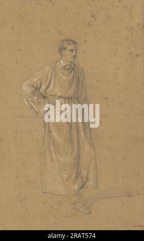 Studio accademico di una figura maschile 1858 di Marià Fortuny Foto Stock