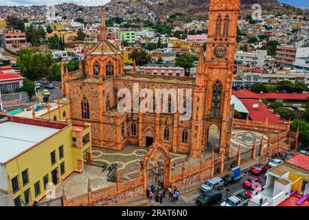 Zacatecas Mexico. Vista aerea della zona colonia della capitale dello stato di Zacatecas 2023. Città coloniale © (© foto di LuisGutierrez / NortePhoto.com) Zacatecas Messico. Vista aerea de la zona colonia de ciudad capitale dell'estado de Zacatecas 2023. ciudad Colonial © (© foto por LuisGutierrez / NortePhoto.com) Foto Stock