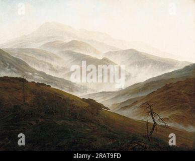 Riesengebirge Landscape with Rising Fog 1820 di Caspar David Friedrich Foto Stock