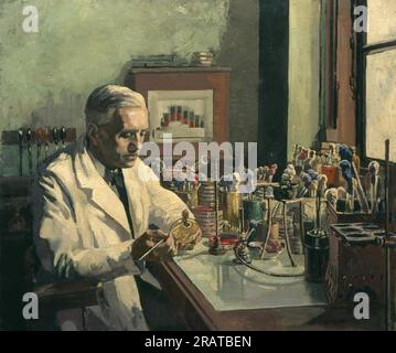 Sir Alexander Fleming, FRS, The Discoverer of Penicillin 1944 di Ethel Léontine Gabain Foto Stock