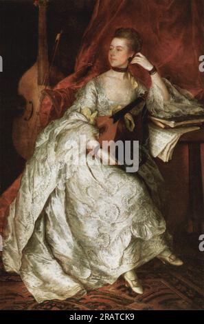 Ritratto di Ann Ford (poi Mrs. Philip Thicknesse) 1760 di Thomas Gainsborough Foto Stock