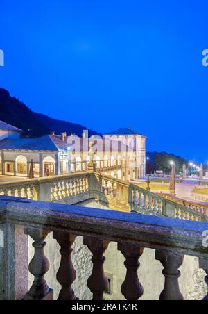 La piazza inferiore del Santuario di Oropa, biella, Piemonte, Italia Foto Stock