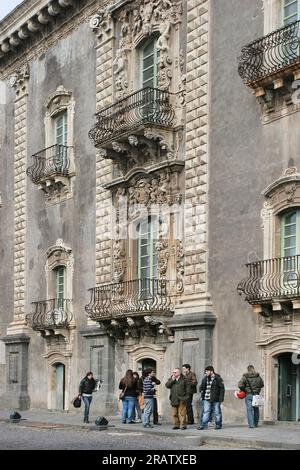 Monastero benedettino di San Nicolò l'Arena, Catania, Sicilia, Italia, Foto Stock