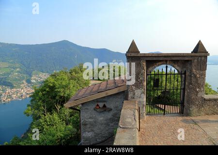 Cappella Madonna della Ceriola. Santuario della Madonna della Ceriola. Monte Isola. Lago d'Iseo, Lago d'Iseo, Iseosee, Italia Foto Stock