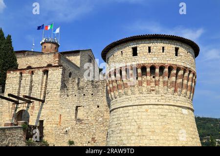 La torre dei prigionieri nel Castello di Brescia. Castello di Brescia. La torre dei prigionieri Foto Stock