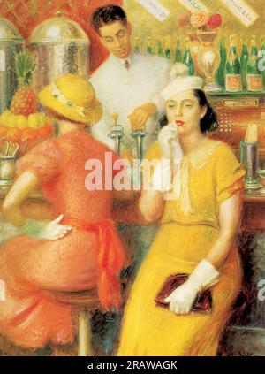 Soda Fountain 1935; Stati Uniti di William James Glackens Foto Stock