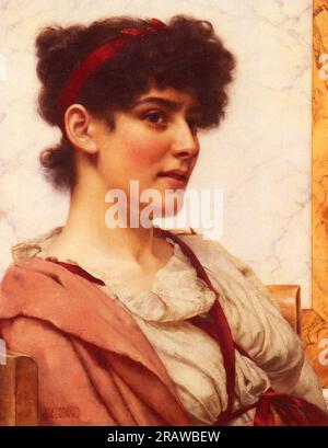 A Classical Beauty di John William Godward Foto Stock