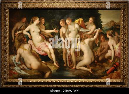 Diana scopre la gravidanza 1599 di Callisto di Hendrick Goltzius Foto Stock