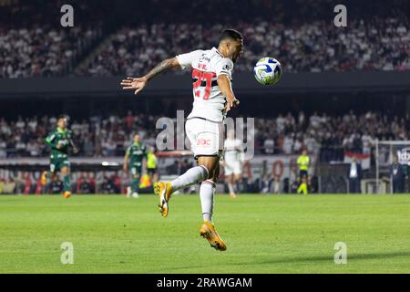 San Paolo, Brasile. 5 luglio 2023. Partita tra San Paolo e Palmeiras per i quarti di finale della Coppa del Brasile 2023, presso l'Estadio Cicero Pompeu de Toledo, Morumbi, nella notte di mercoledì 05. Adriana Spaca/SPP (Adriana Spaca/SPP) credito: SPP Sport Press Photo. /Alamy Live News Foto Stock