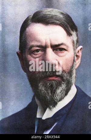Ritratto del sociologo tedesco Max Weber - Portrait du sociologue allemand Max Weber (1864 - 1920). Foto Stock