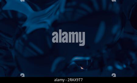 sfere di cristallo traspiranti fantasma blu scuro che brillano nell'oscurità - foto della natura Foto Stock