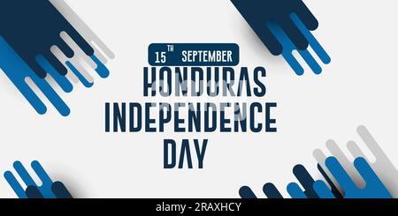 Il giorno dell'indipendenza dell'Honduras è il 15 settembre. Illustrazione vettoriale del disegno del poster con motivo a bandiera Honduras. Illustrazione Vettoriale