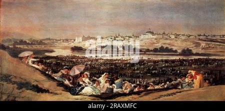 Il prato di San Isidro nel suo giorno di festa 1788 di Francisco Goya Foto Stock