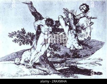 Un'impresa eroica! Con Dead Men! 1814 di Francisco Goya Foto Stock