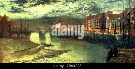 Whitby Docks 1876; Regno Unito di John Atkinson Grimshaw Foto Stock